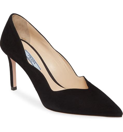 prada pointy toe pump suede|prada pumps for women.